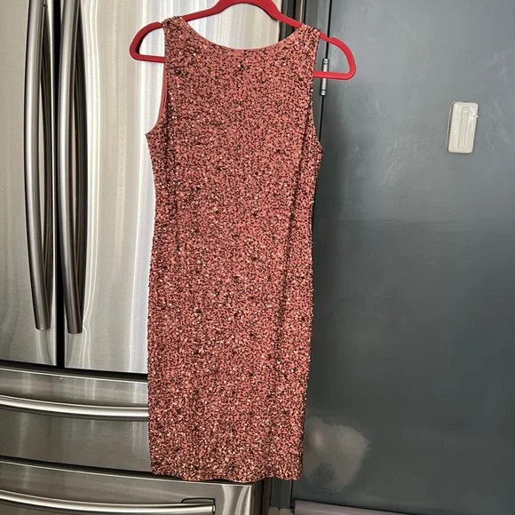 strapless open back dress Alice+Olivia Delora Sequin Mini Dress - Pink